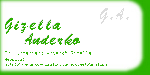 gizella anderko business card